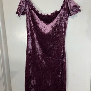 Purple velvet dress